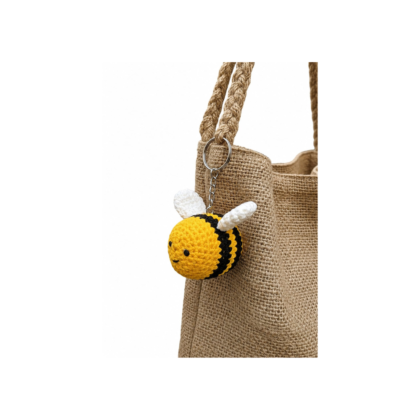 bee crochet keychain