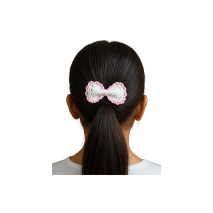 bow crochet hair tie