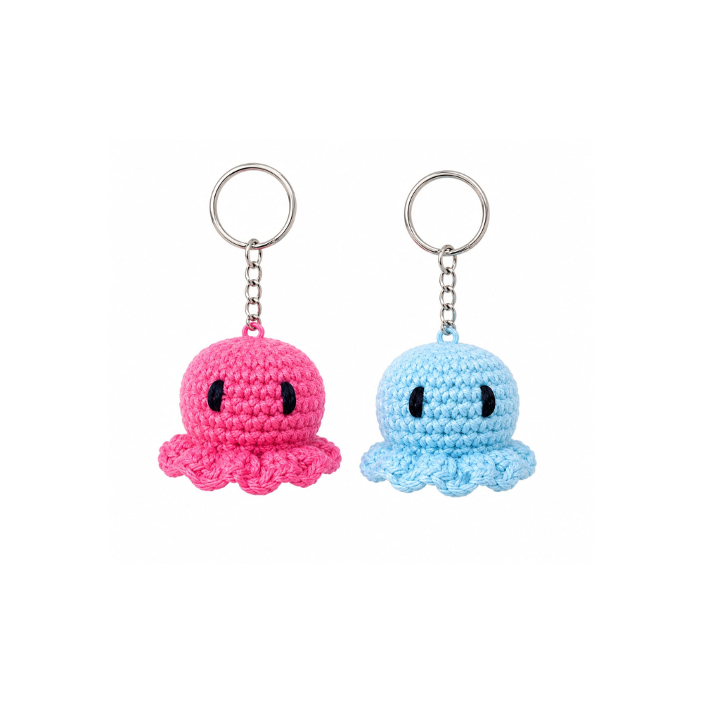 octopus crochet keychain pair octopus crochet keychain pair
