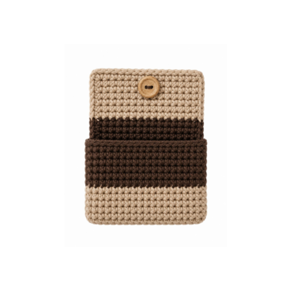 striped crochet men's wallet