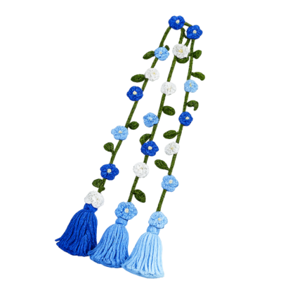 blue floral crochet prandi