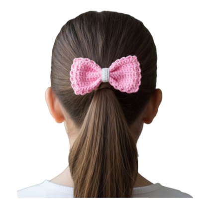bow crochet hair tie