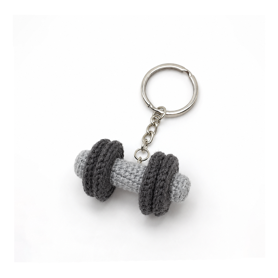 crochet dumbbell keychain crochet dumbbell keychain