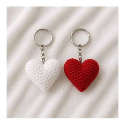 heart keychains duo