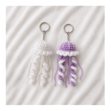 jellyfish keychains pair