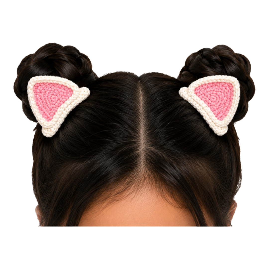 kitty ear hair clips kitty ear hair clips