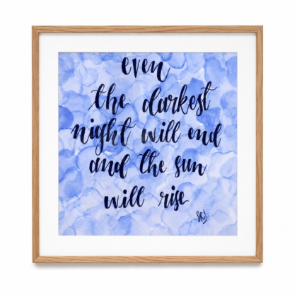 motivational hand lettering wall art