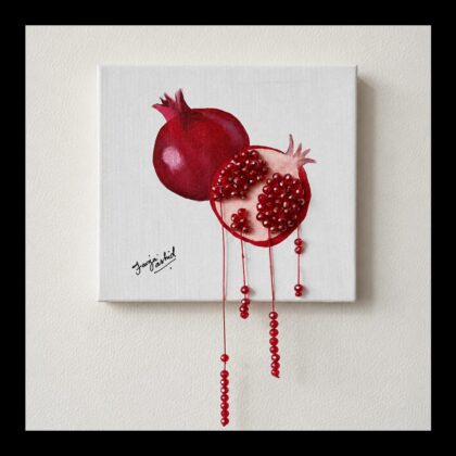 pomegranate bloom art canvas