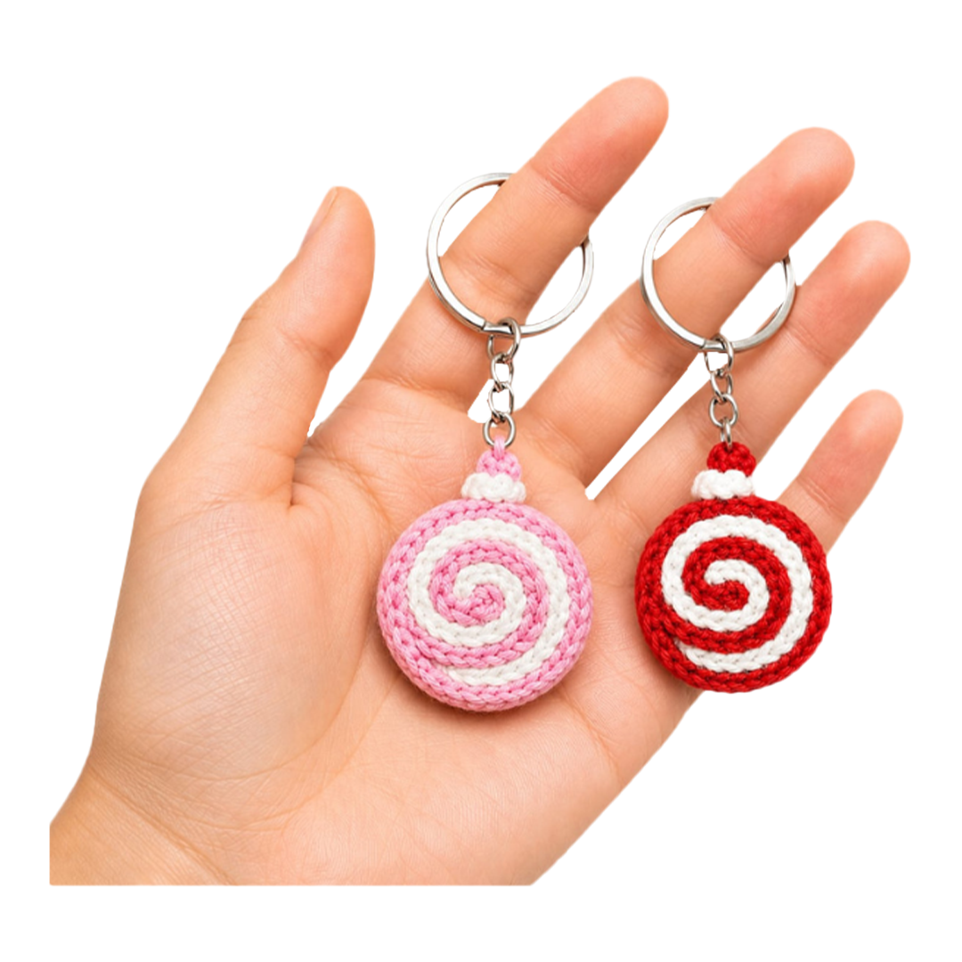 swiss roll crochet keychains swiss roll crochet keychains