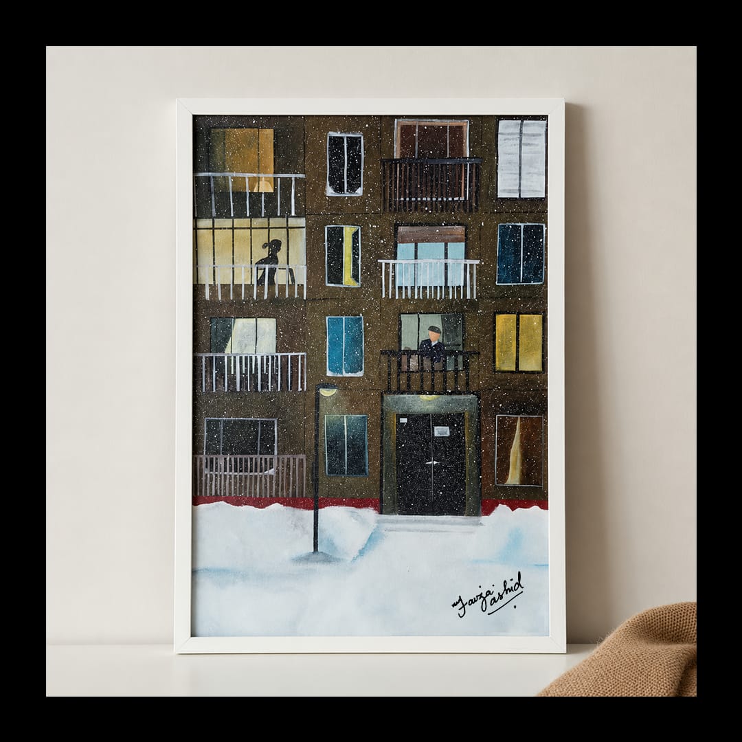 winter cityscape painting winter cityscape painting