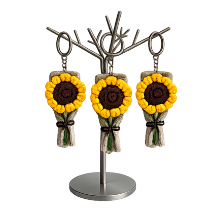 sunflower bouquet keychains