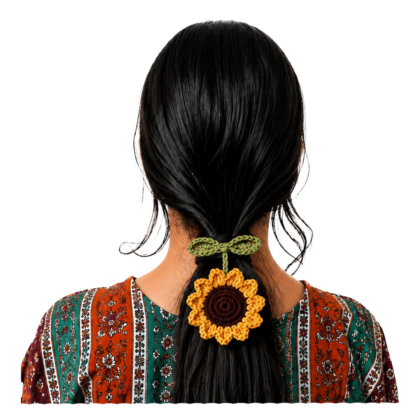 sunflower hair tie