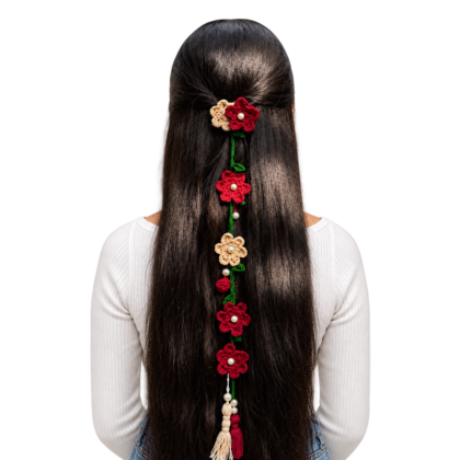 Long Floral Hair Clip