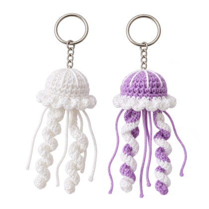 Jellyfish keychains pair